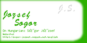 jozsef sogor business card